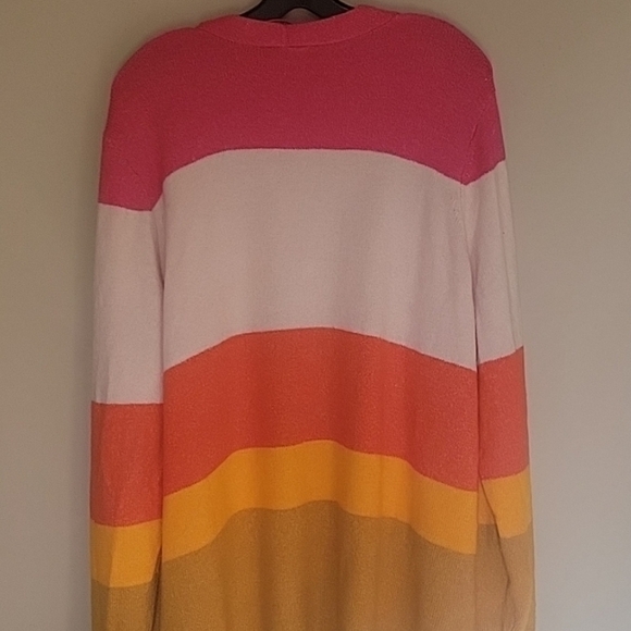 NEW! LANE BRYANT Striped Open Front Cardigan Sweater 18-20. - Picture 5 of 6